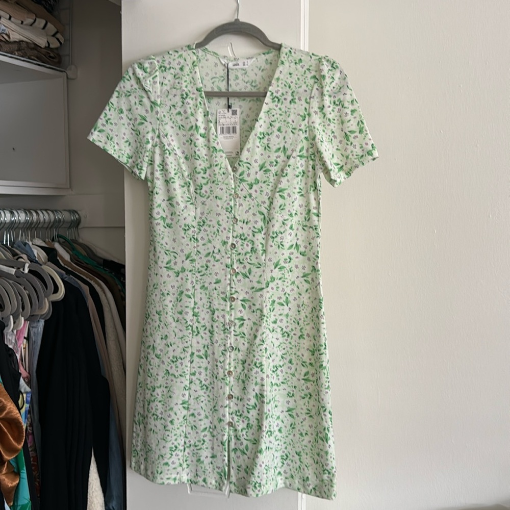 NWT MANGO Flower Print Dress
